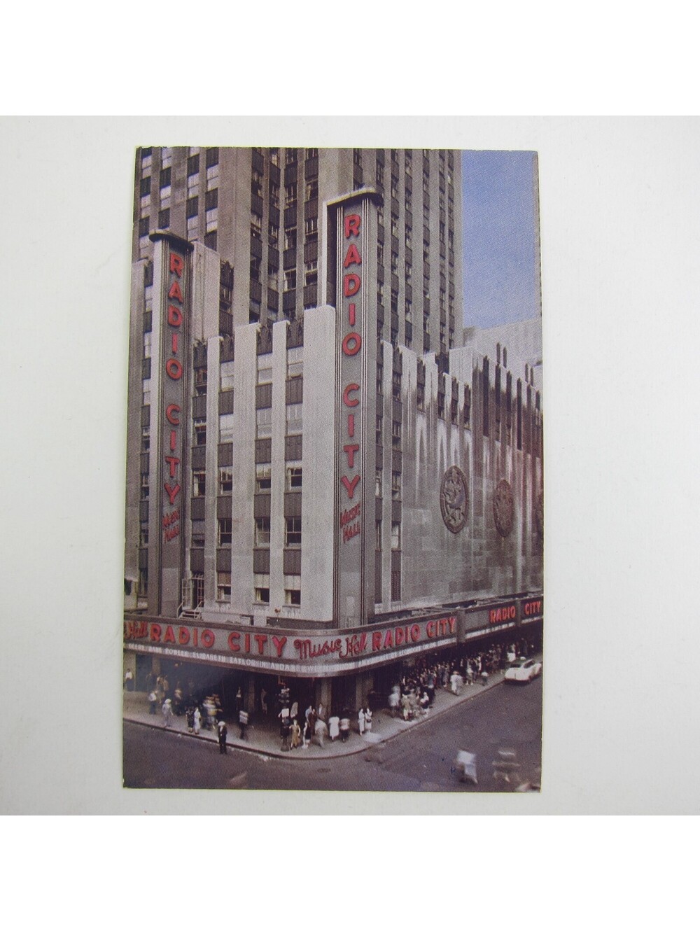 Postcard New York City Radio City Music Hall Corner Photo Vintage UNPOSTED RARE
